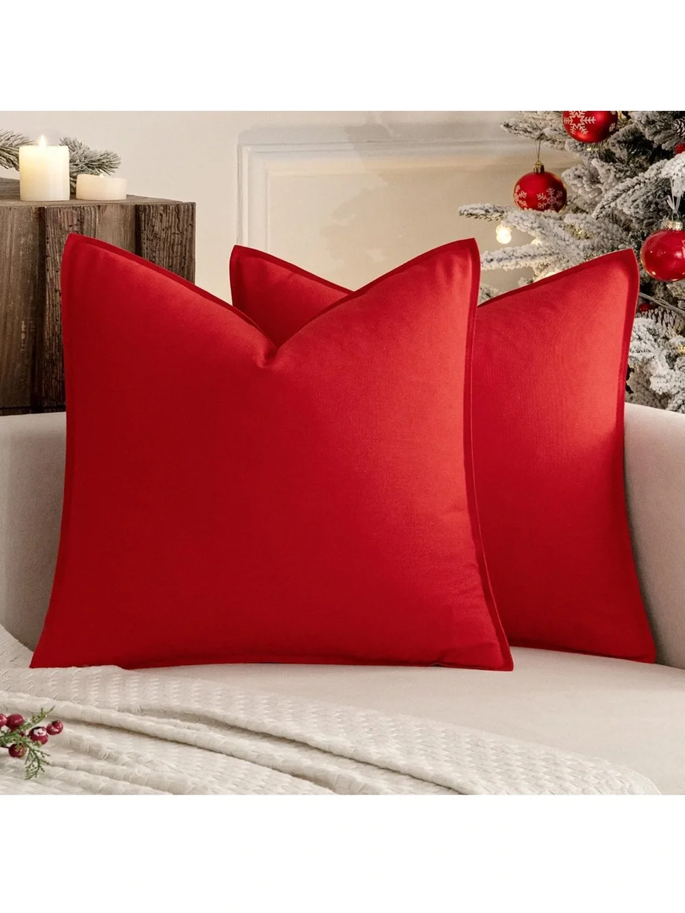Decorative Linen Pillow Covers Boho Farmhouse Modern Soft Accent 1759/bb8s-1